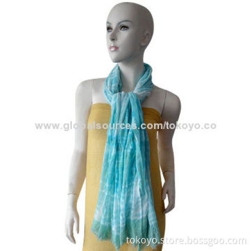 Polyester scarf with digitally printing, impressionist style, size of 180*70+1.5cm, nice texture